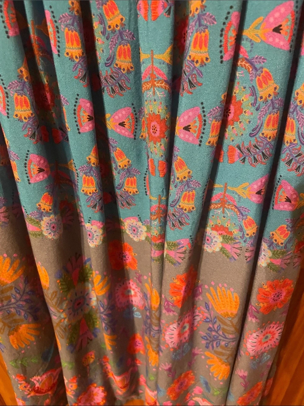 NATURAL LIFE Floral Boho Dress in Blue and Red - Picture 4 of 4